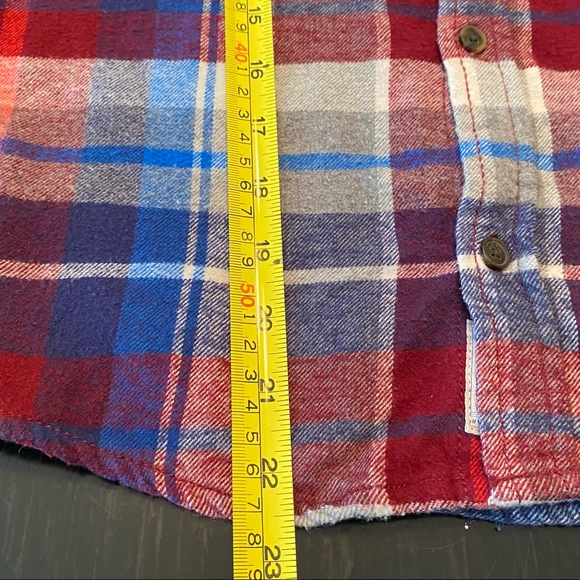 OshKosh B’Gosh Multi-Coloured Plaid Long-sleeved Shirt Size 12 - Picture 9 of 9